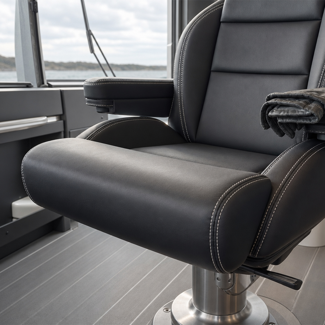 Helm and passenger seating